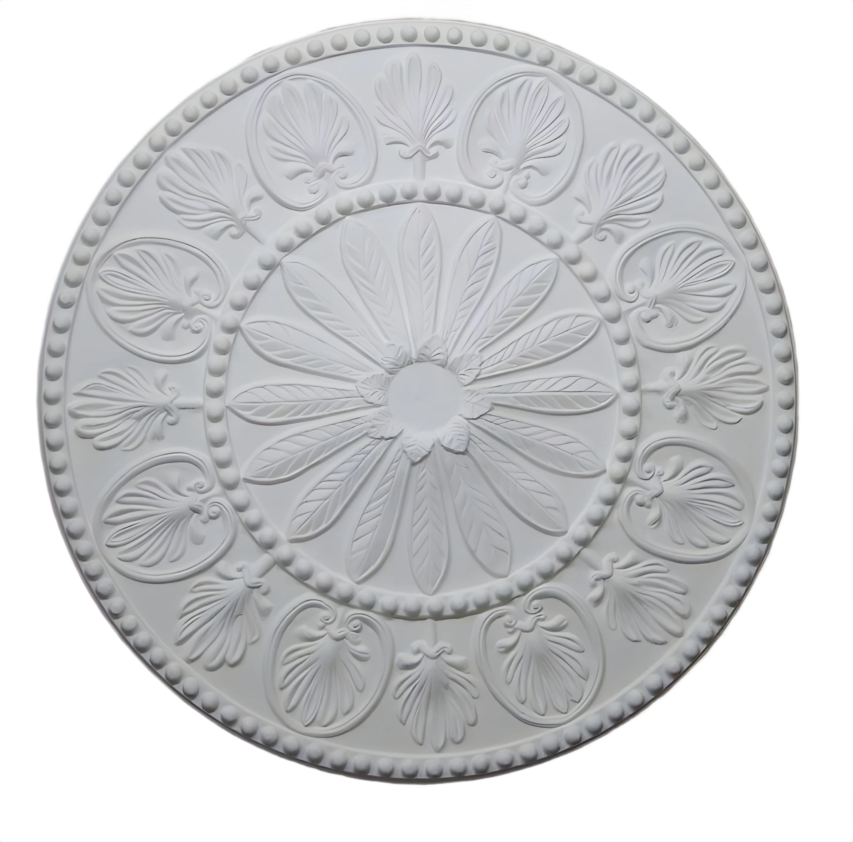Shell & Fleur-de-lis Ceiling Rose - Kayvic handmade Ceiling Roses plasterwork Wales