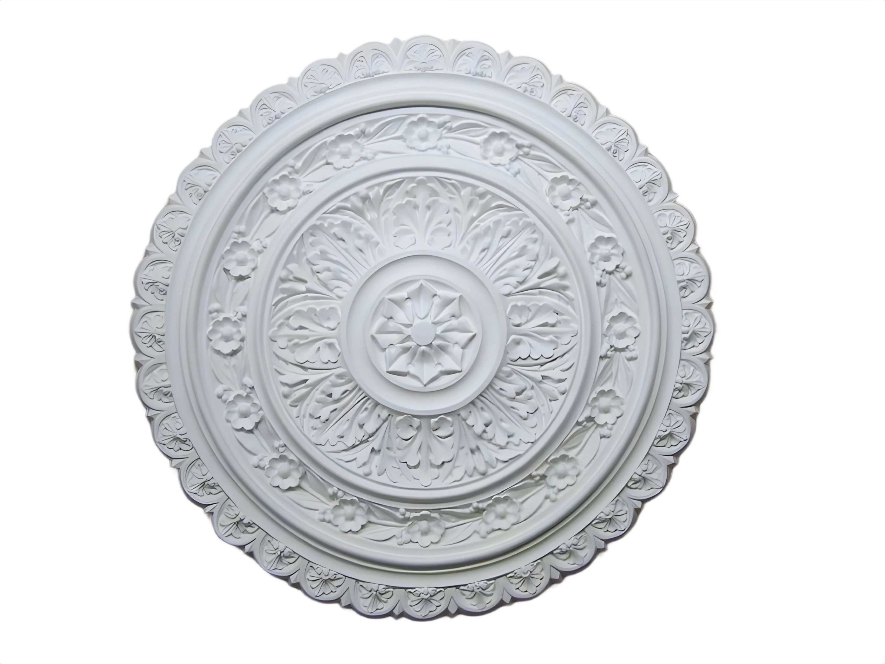 Ornate Scroll Border Ceiling Rose - Kayvic handmade Ceiling Roses plasterwork Wales