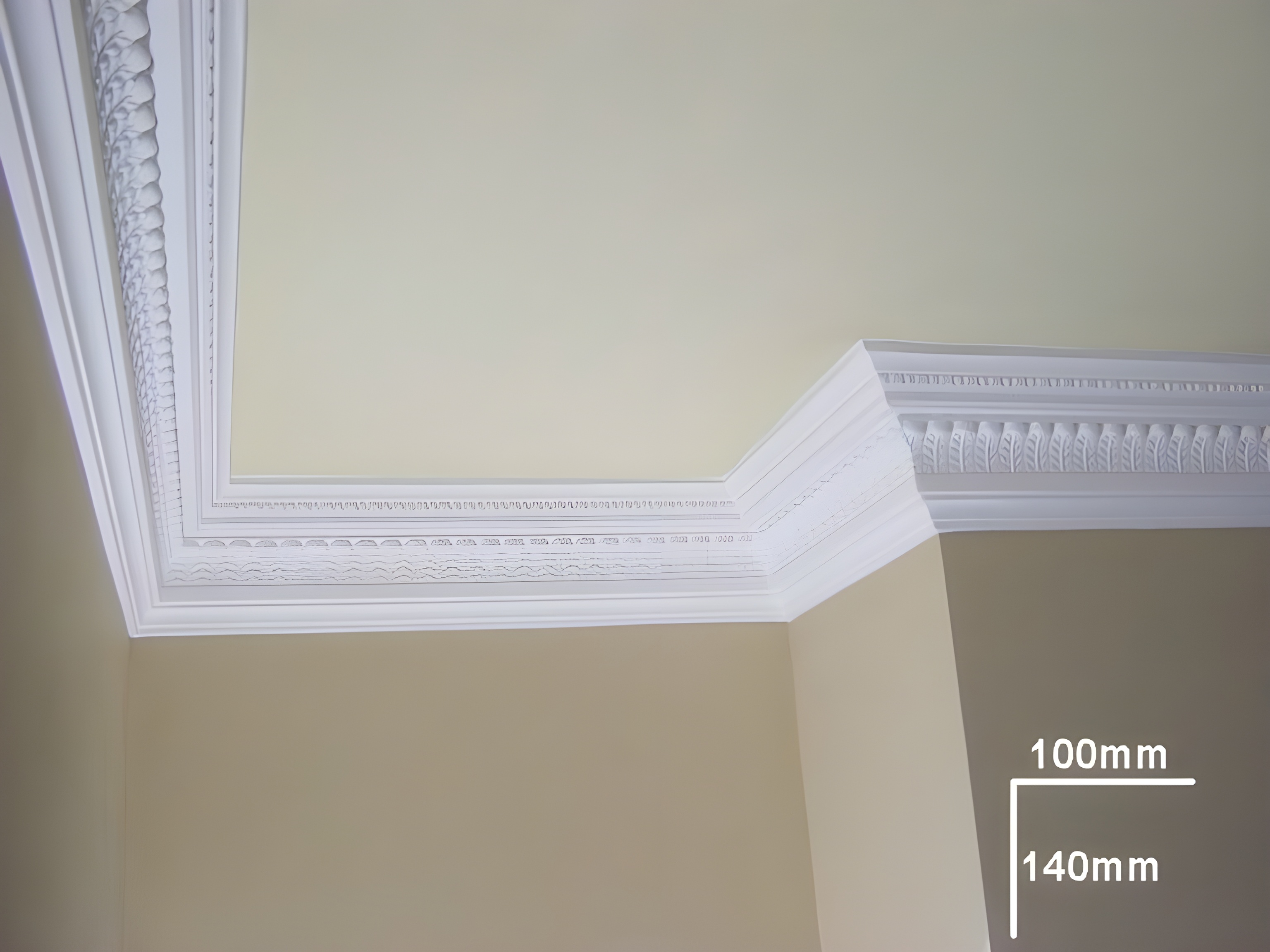 Leaf & Bead Cornice - Kayvic handmade cornice plasterwork Wales