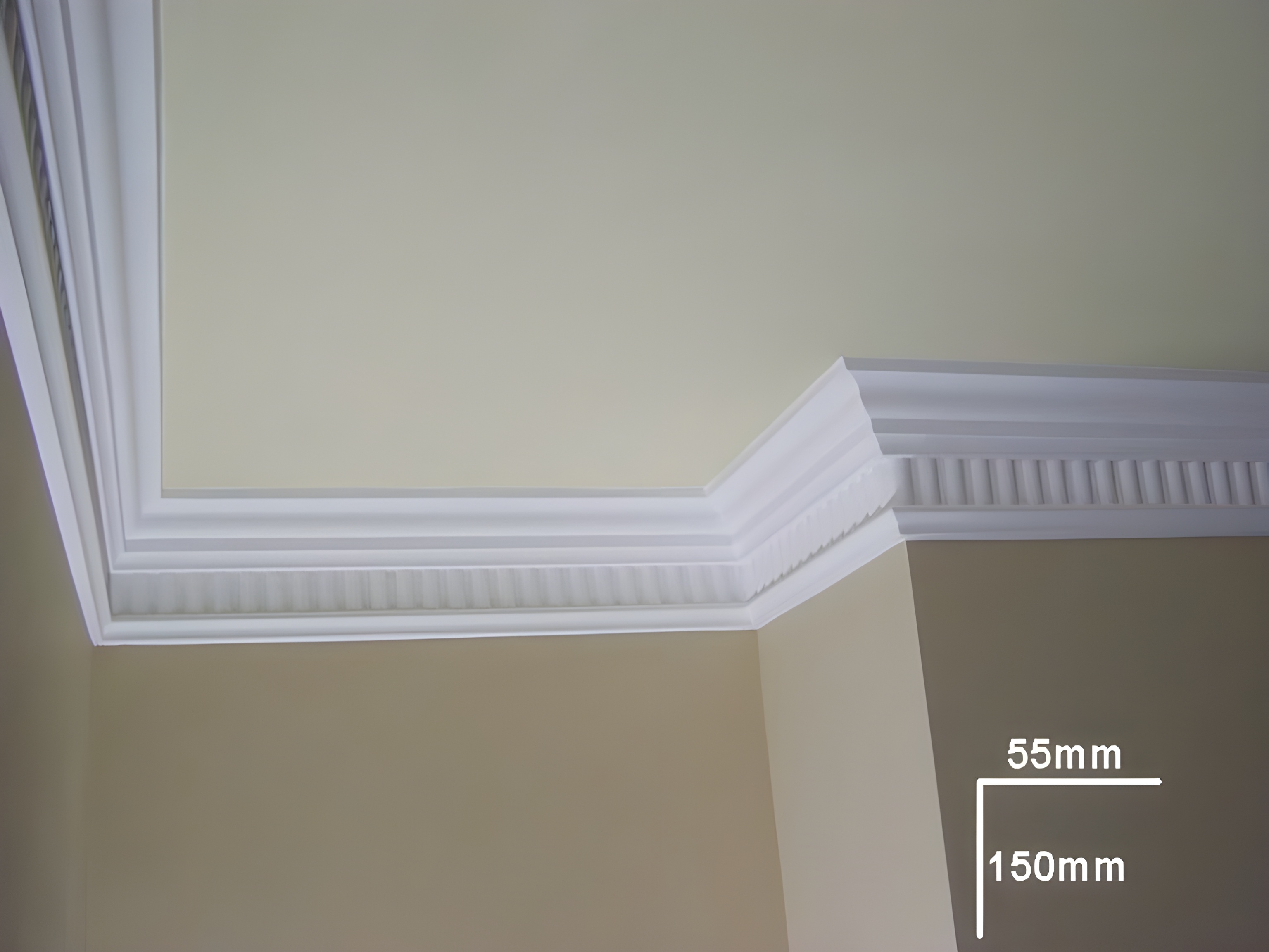 Fluted Cornice - Kayvic handmade cornice plasterwork Wales