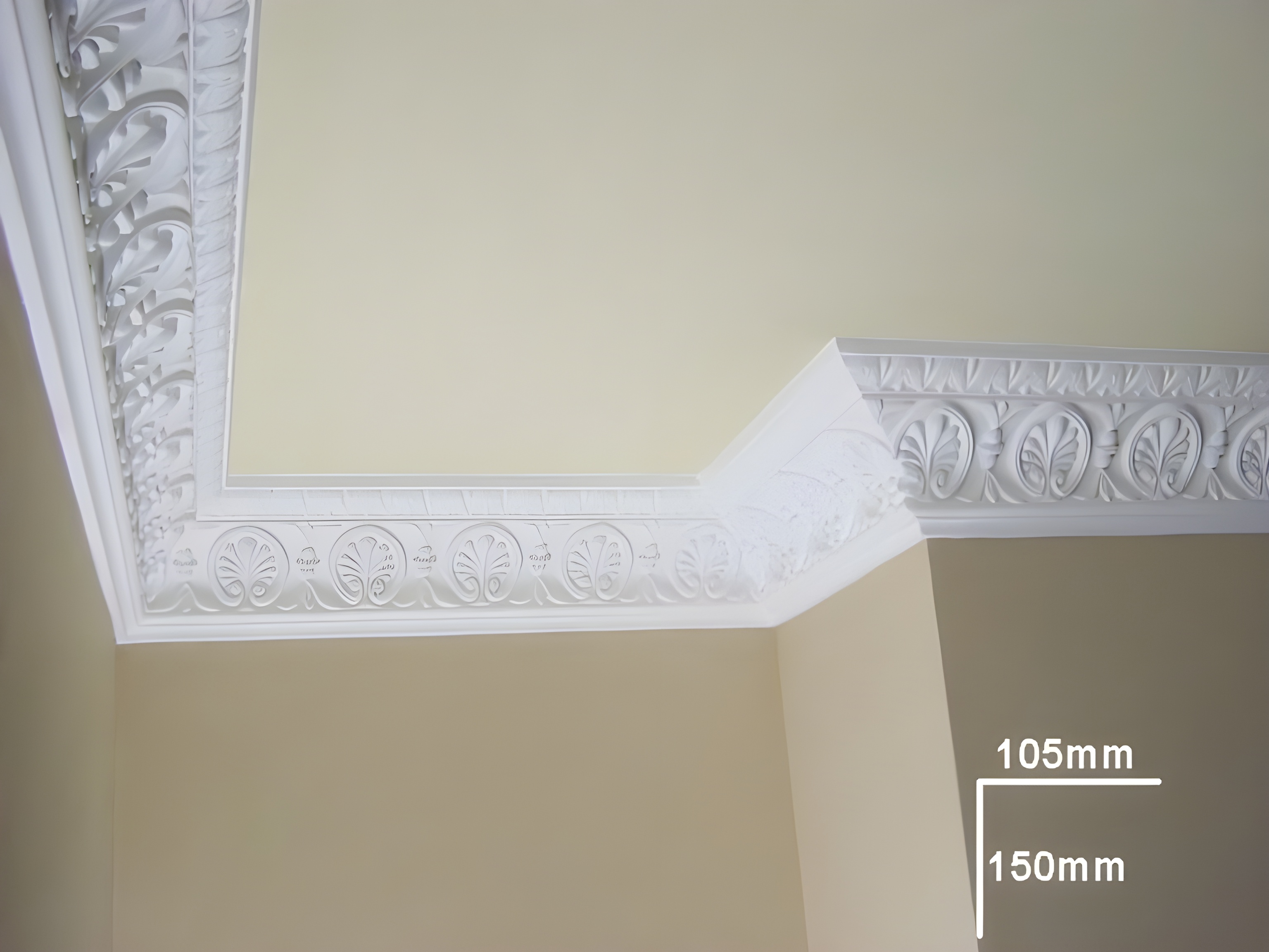 Palmette Cornice - Kayvic handmade cornice plasterwork Wales