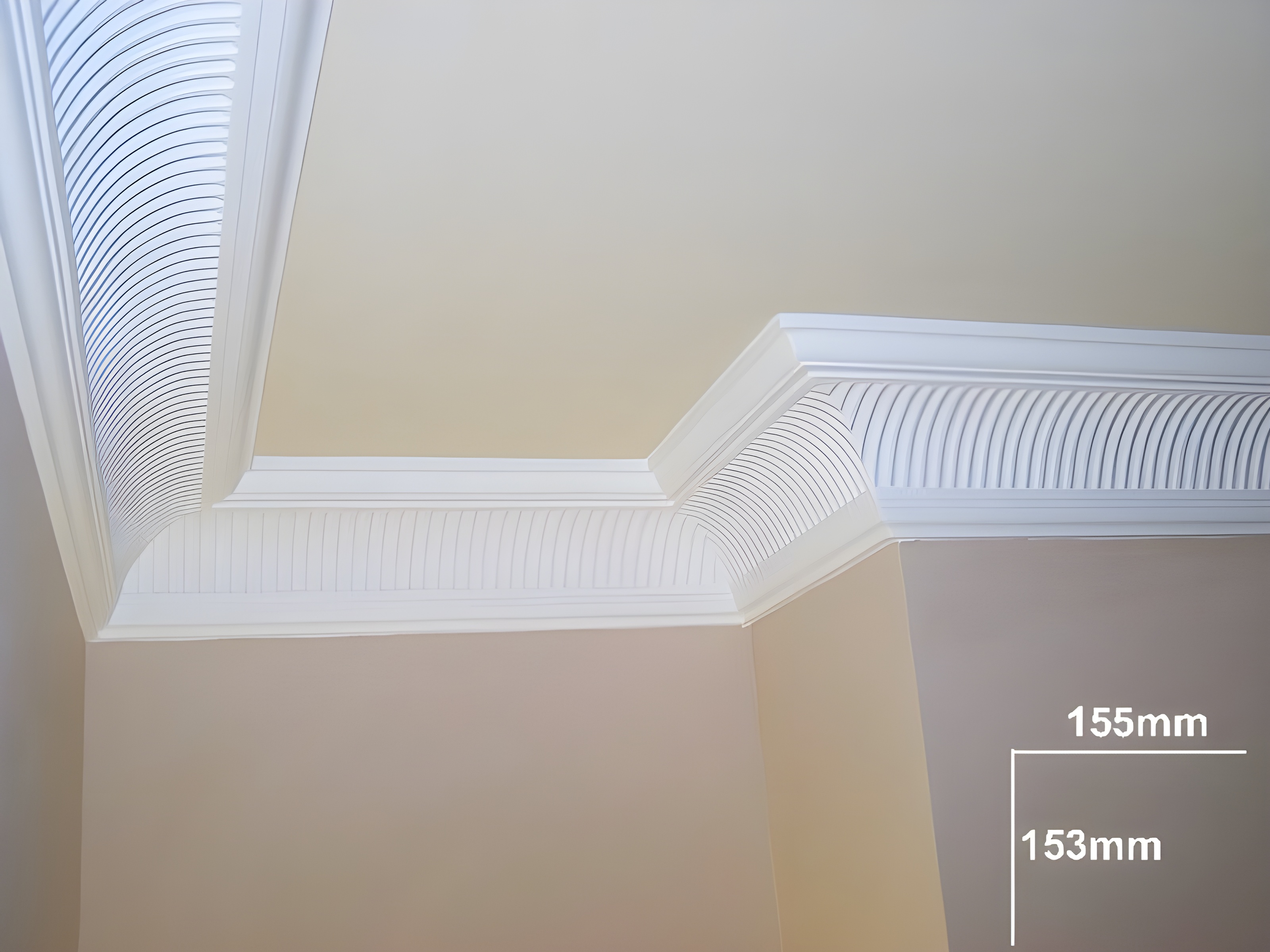 Grand Fluted Cornice - Kayvic handmade cornice plasterwork Wales