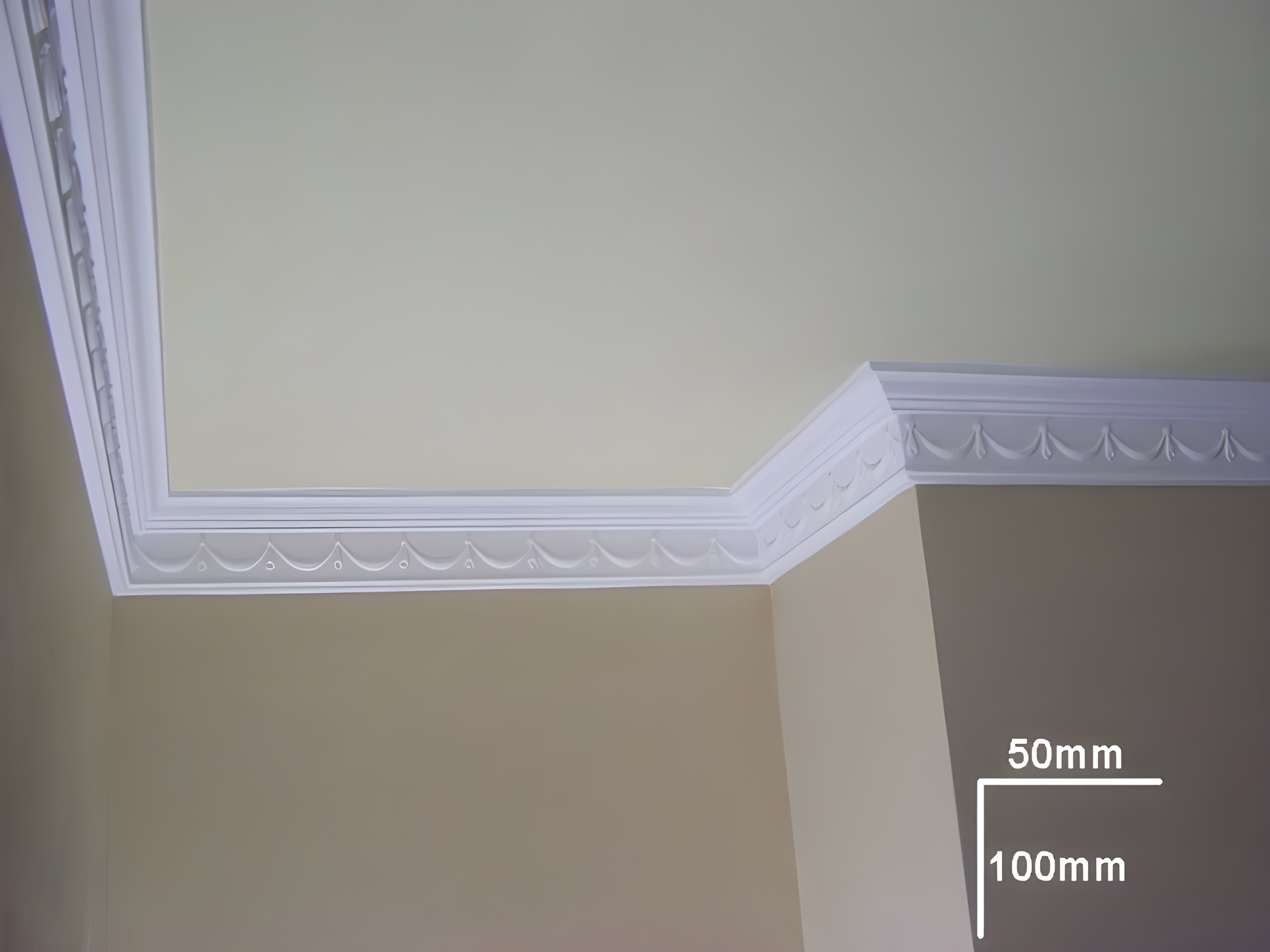 Swag & Drop Cornice - Kayvic handmade cornice plasterwork Wales