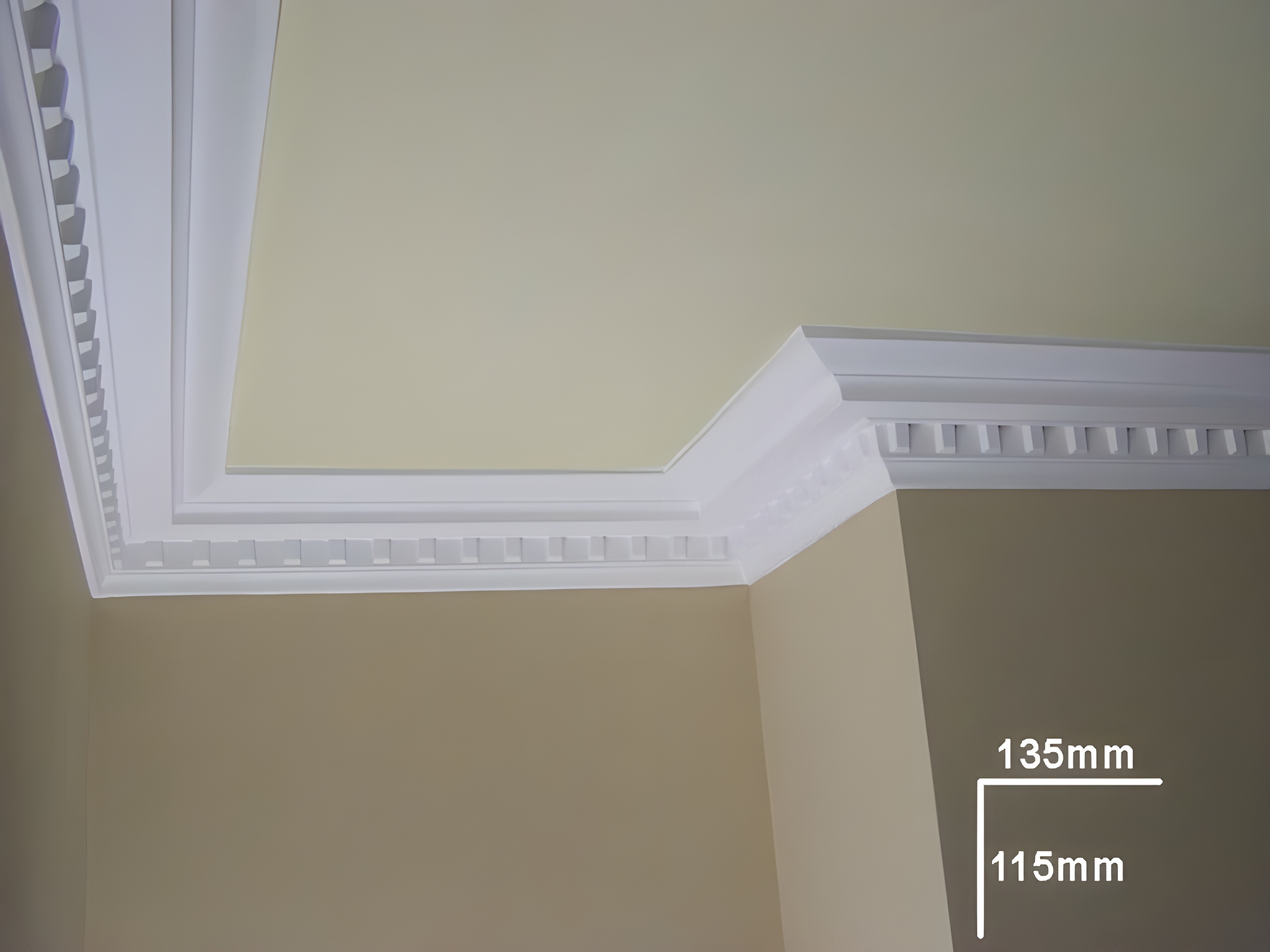 Large Dentil Cornice - Kayvic handmade cornice plasterwork Wales