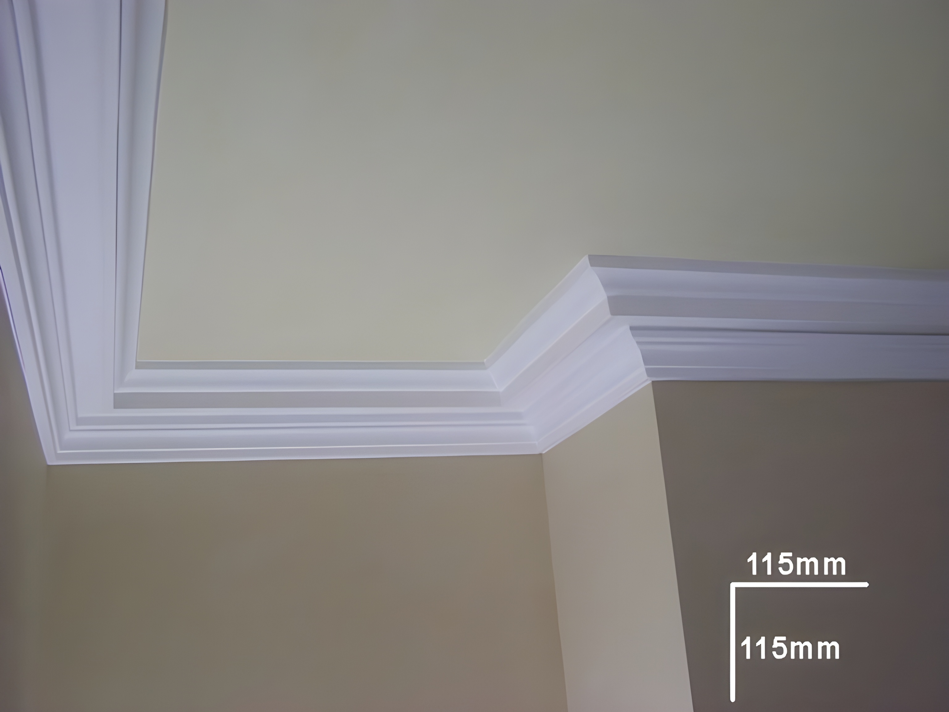 Square Plain Cornice - Kayvic handmade cornice plasterwork Wales