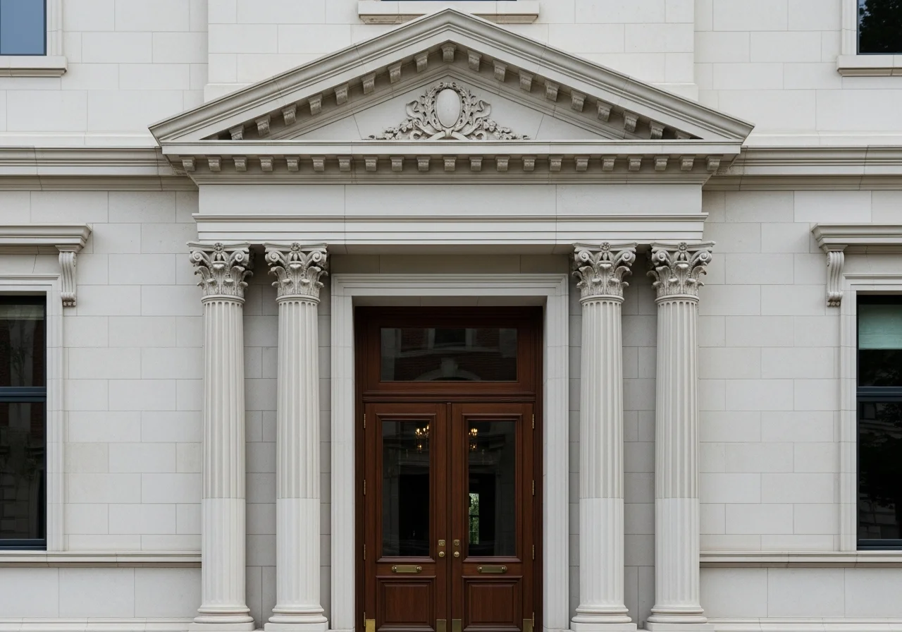 Decorative exterior door surround