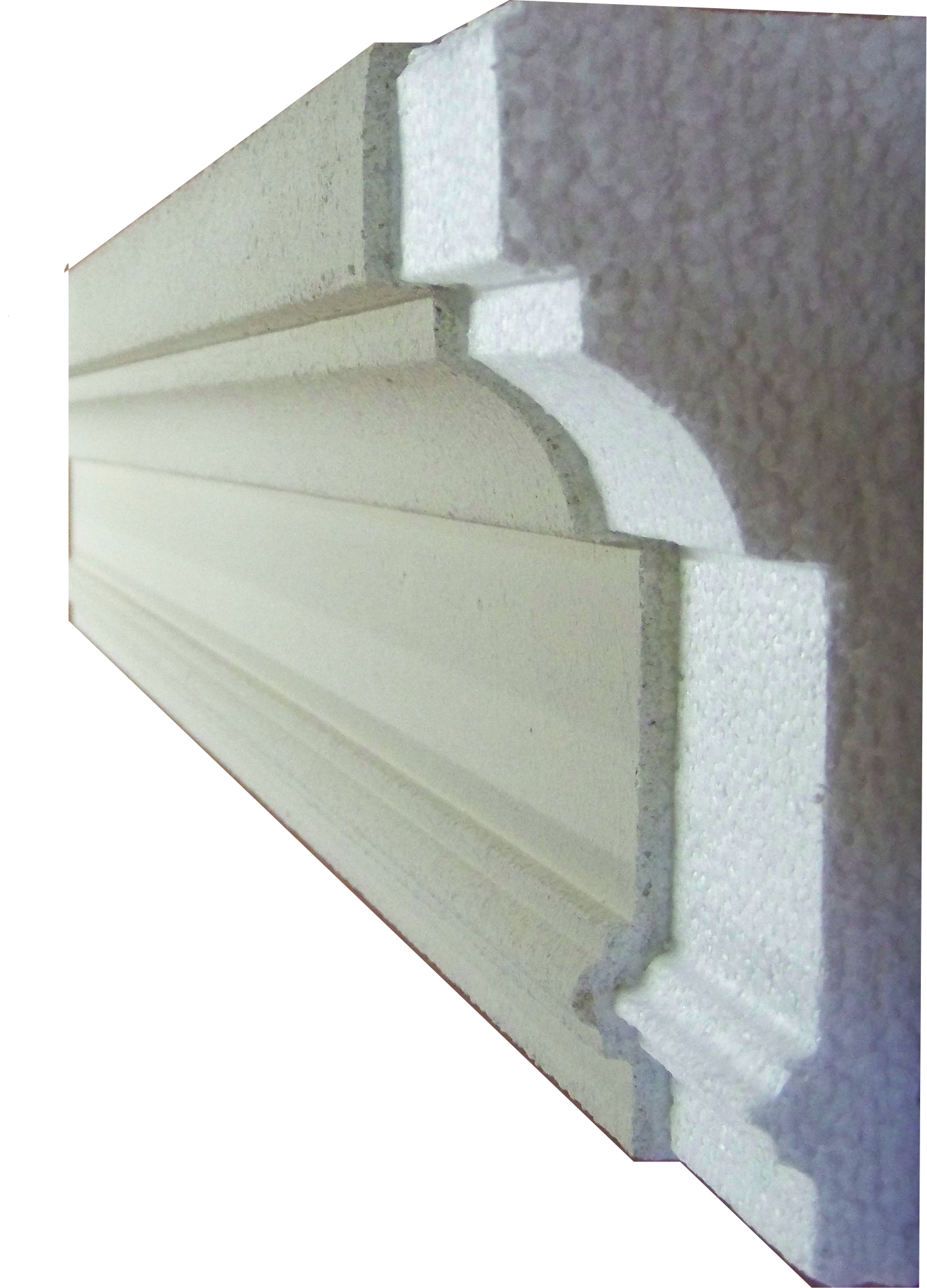 Deep Profile Cornice - Kayvic handmade external plasterwork Wales