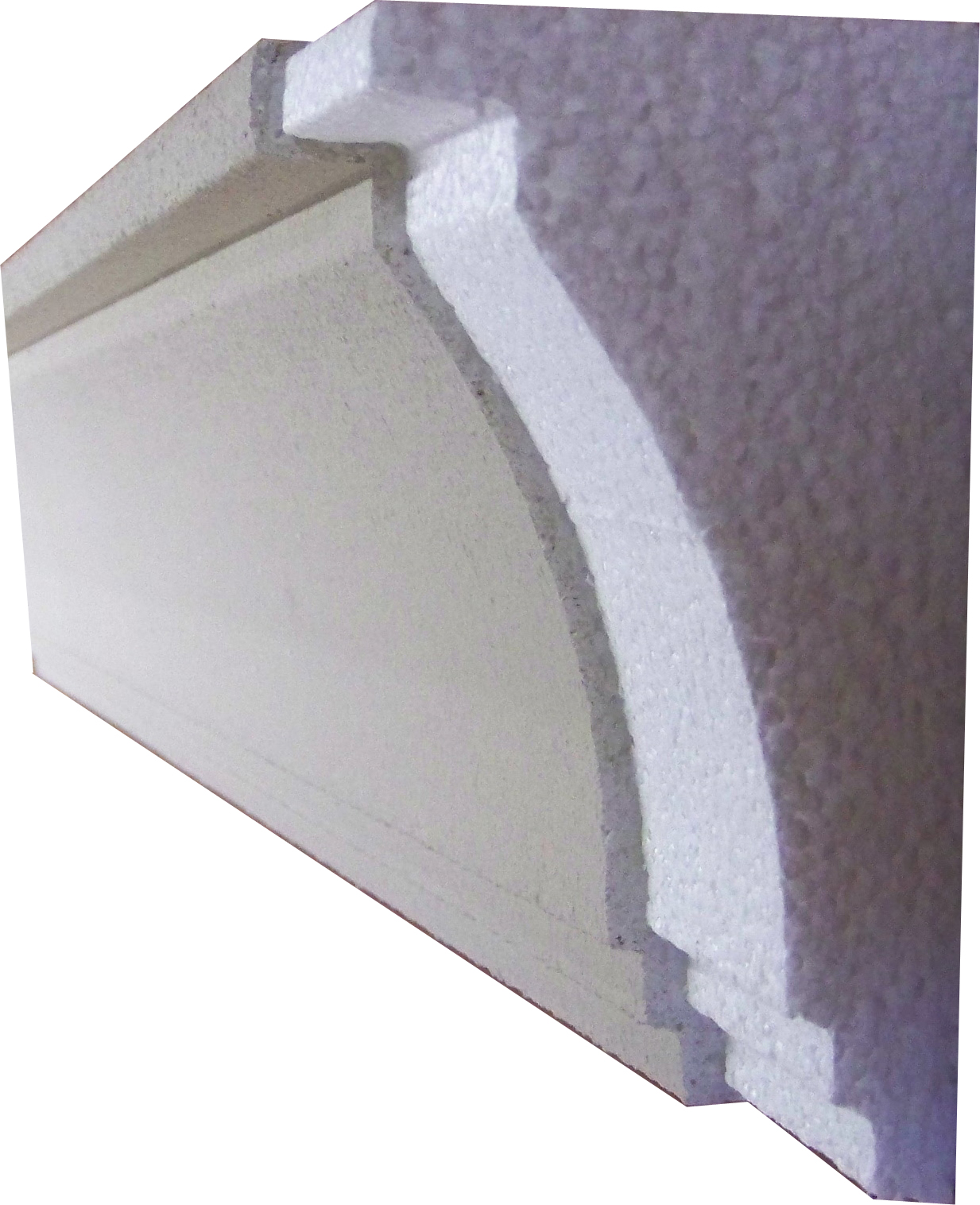 Curved Cove Moulding - Kayvic handmade external plasterwork Wales